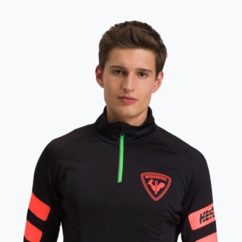 Herren-Ski-Sweatshirt Rossignol Classique Hero 1/2 Zip black/red