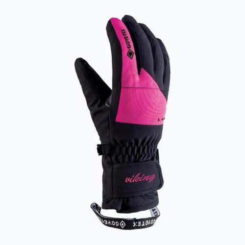 Damen-Skihandschuhe Viking Sherpa GTX Ski schwarz/rosa 150/22/9797/46