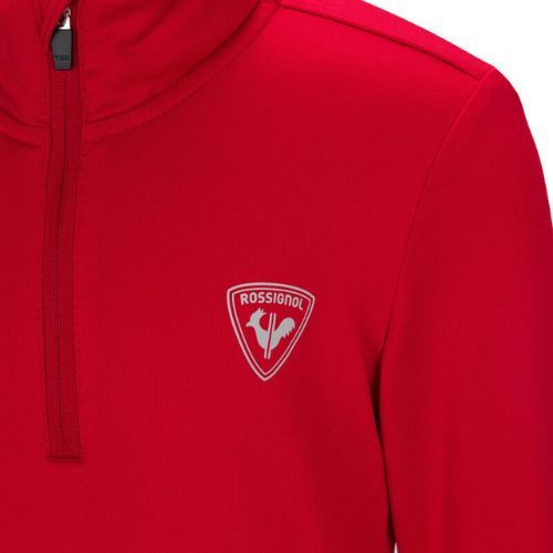 Kinder-Ski-Sweatshirt Rossignol Boy 1/2 Zip Warm Stretch red