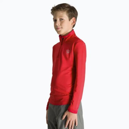 Kinder-Ski-Sweatshirt Rossignol Boy 1/2 Zip Warm Stretch red