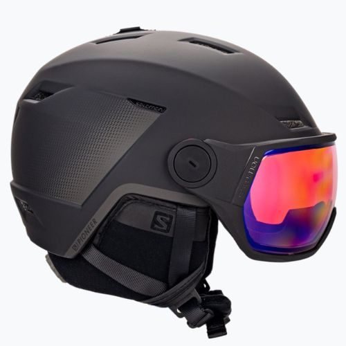 Skihelm Herren Salomon Pioneer Lt Visor Photo Sigma schwarz L415322