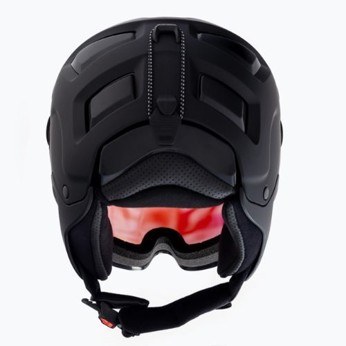 Skihelm Alpina Attelas Visor QVM black matt/silver