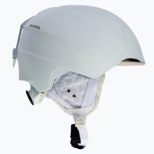 Skihelm Alpina Grand white prosecco matt