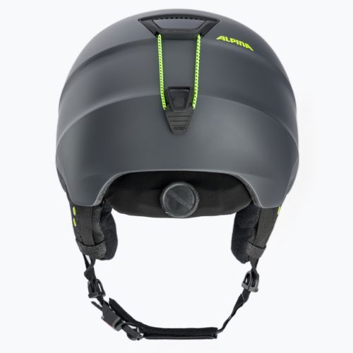 Skihelm Alpina Grand charcoal/neon matt