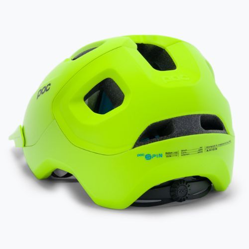 Fahrradhelm POC Axion SPIN fluorescent yellow/green matt