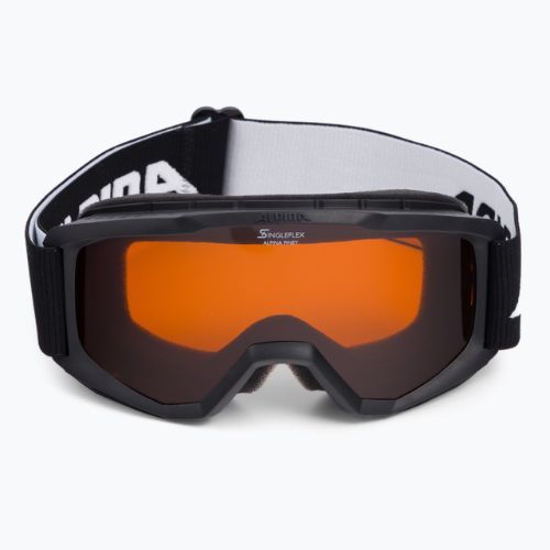 Skibrille für Kinder Alpina Piney black matt/orange
