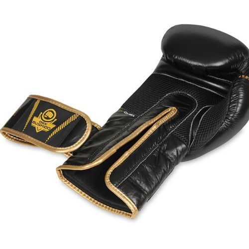 Bushido Naturleder Boxhandschuhe schwarz B-2v13-10oz