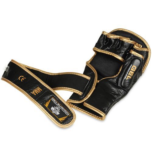 Bushido Leder MMA Training Sparring Handschuhe schwarz Arm-2011D-L