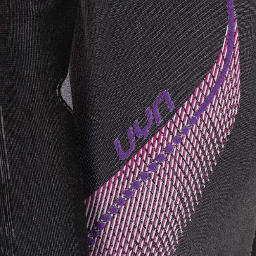 Thermo-Sweatshirt für Damen UYN Evolutyon UW Shirt Turtle Neck anthracite melange/raspberry/purple