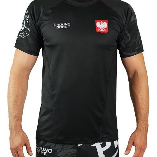 Herren GroundGame Polen Trainings-T-Shirt schwarz 21TRTSHPOLS