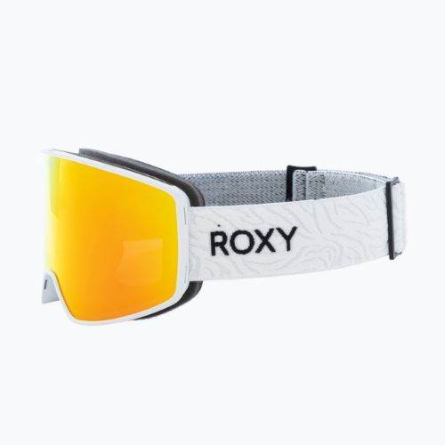 Snowboardbrille für Frauen ROXY Storm Women 2021 bright white/amber rose ml red