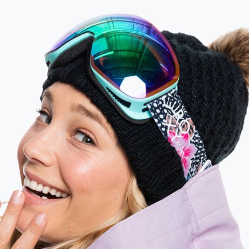 Snowboardbrille für Frauen ROXY Popscreen NXT J 2021 true black ubuda/nxt varia ml green