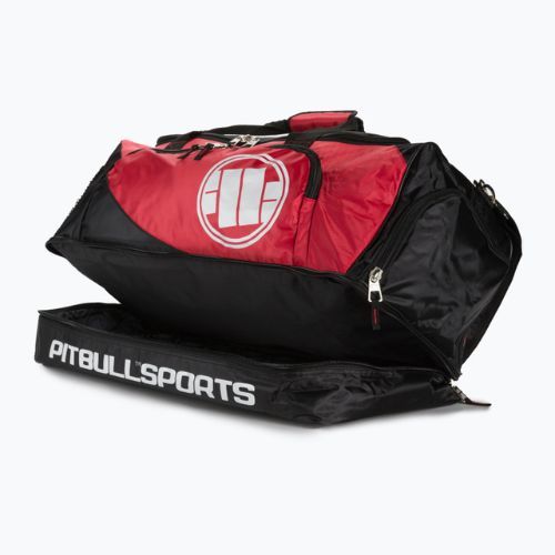 Trainingstasche Pitbull West Coast Big Duffle Bag Logo Pitbull Sports black/red