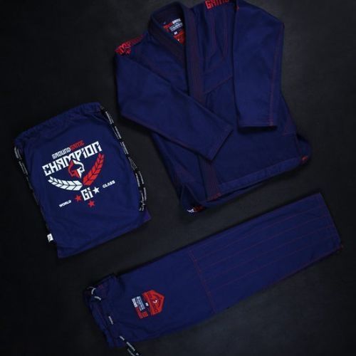 GI für Brazilian Jiu-Jitsu Herren GroundGame Champion 2.0 navy blau GICHNEWNAVA1