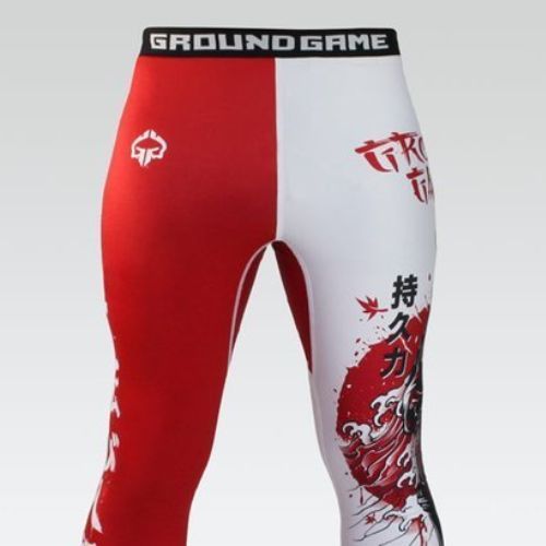 Ground Game Kettei Herren Leggings rot und weiß