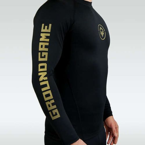 Herren Ground Game Athletic Gold Rashguard schwarz RASHATHGOLDLS