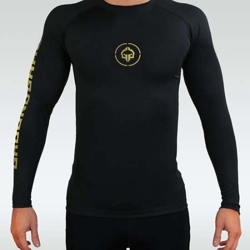 Herren Ground Game Athletic Gold Rashguard schwarz RASHATHGOLDLS