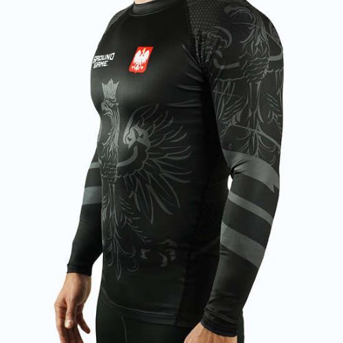 Herren Rashguard Ground Game Polen schwarz 21RASHPOLLS