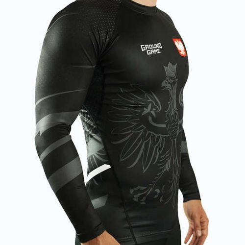 Herren Rashguard Ground Game Polen schwarz 21RASHPOLLS