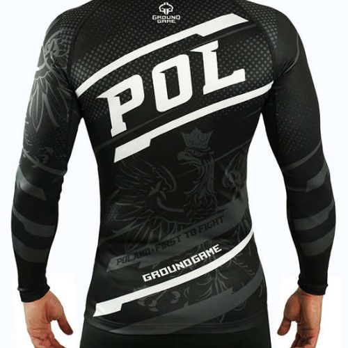 Herren Rashguard Ground Game Polen schwarz 21RASHPOLLS