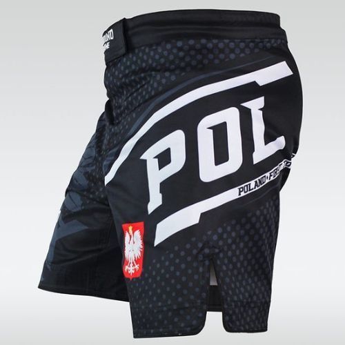 Herren Ground Game MMA Polen Trainingsshorts schwarz MMASHOPOLS