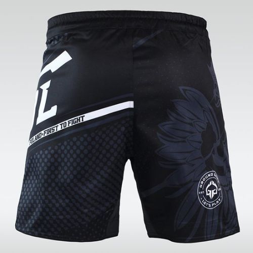 Herren Ground Game MMA Polen Trainingsshorts schwarz MMASHOPOLS