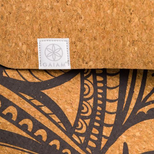 Gaiam Yoga-Matte gedruckt Kork Mandala 5 mm braun 63495