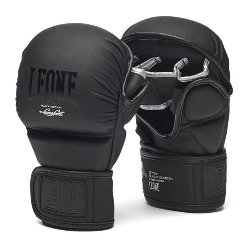 Leone 1947 Black Edition MMA Grappling Handschuhe schwarz GP1213
