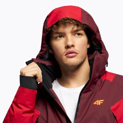 Herren 4F Skijacke burgunderrot H4Z21-KUMN015