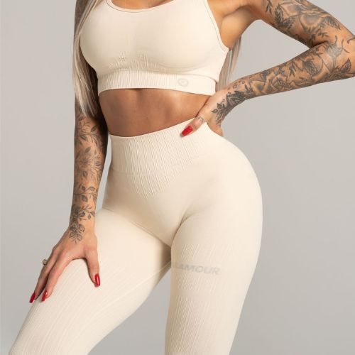 Women's Gym Glamour Push-up Leggings beige 375