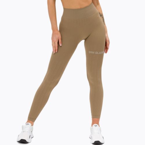 Damen Leggings Gym Glamour push up beige 312