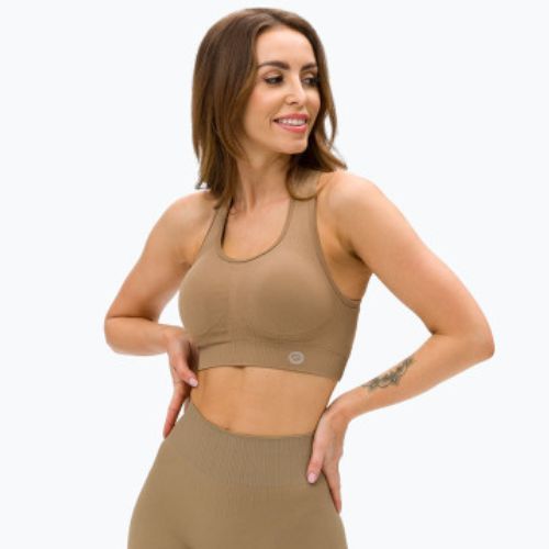 Damen Trainings-BH Gym Glamour push up beige 320