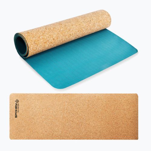Spokey Savasana 4 mm blau Kork Yoga-Matte 926522