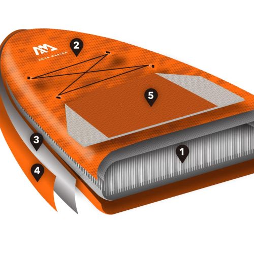 Aqua Marina Fusion SUP Brett 3 3m orange BT-21FUP