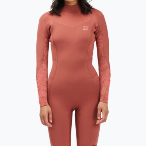 Neoprenanzug für Frauen Billabong 3/2 Synergy BZ L/SL red clay
