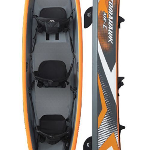 3-Personen 15'8  aufblasbares Hochdruck-Kajak Aqua Marina Tomahawk grau Air-C