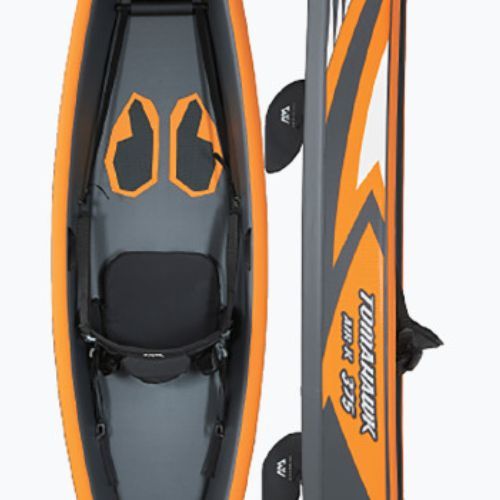 Aqua Marina Tomahawk grau Air-K 375 aufblasbares 1-Personen-Kajak 12'4″