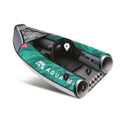 Aqua Marina Recreational Kayak grün Laxo-320 2-Personen aufblasbares 10'6″ Kajak