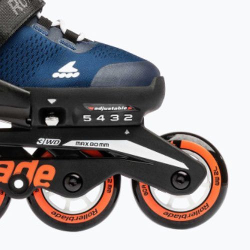 Rollerblade Microblade Kinder Rollschuhe navy blau und orange 07221900 174