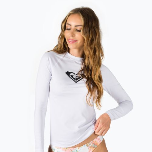 Schwimm-Langarmshirt für Frauen ROXY Whole Hearted 2021 bright white