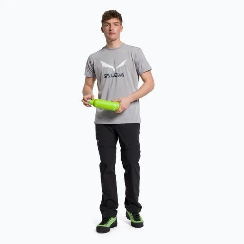 Herren Salewa Solidlogo Dry grau Trekkinghemd 00-0000027018