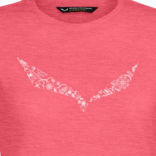 Damen-Trekking-Shirt Salewa Solid Dry rosa 00-0000027019