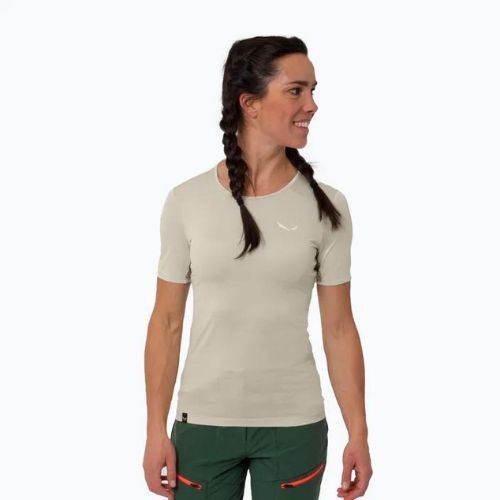 Salewa Puez Graphic 2 Dry Damen-Trekking-Shirt beige 00-0000027400
