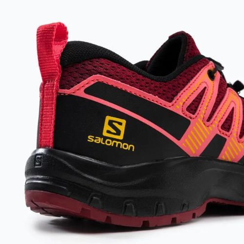Laufschuhe Trail Kinder Salomon XA Pro V8 dunkelrot L416138