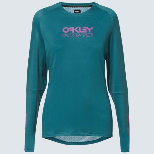 Oakley WMNS Factory Pilot LS Damen Fahrradtrikot grün FOA500224