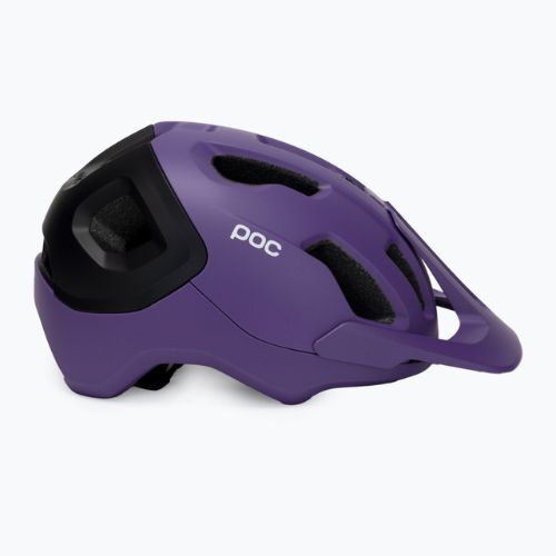 Fahrradhelm POC Axion Race MIPS sapphire purple/uranium black metallic/matt