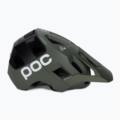 Fahrradhelm POC Kortal Race MIPS epidote green/uranium black metallic/matt