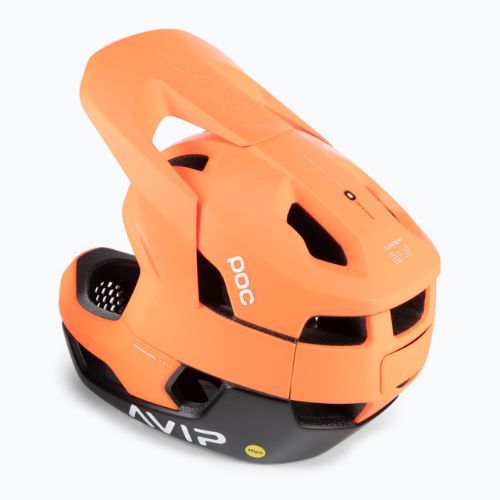 Fahrradhelm POC Otocon Race MIPS fluorescent orange avip/uranium black matt