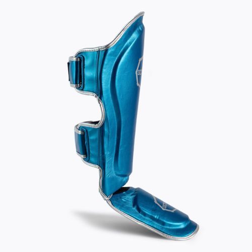 Achteckige Schienbeinschoner blau