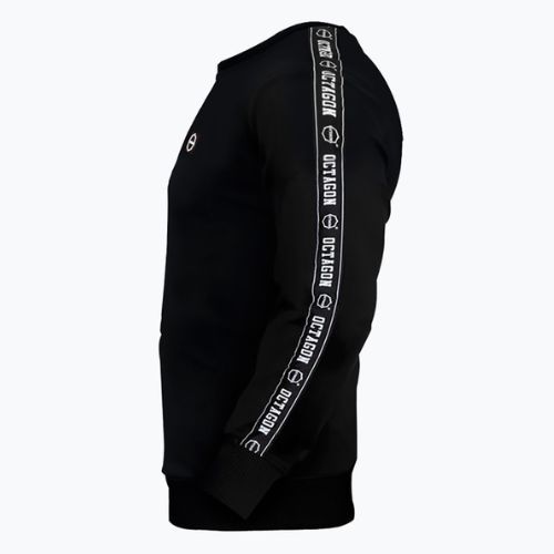 Herren Sweatshirt Octagon Stripe schwarz